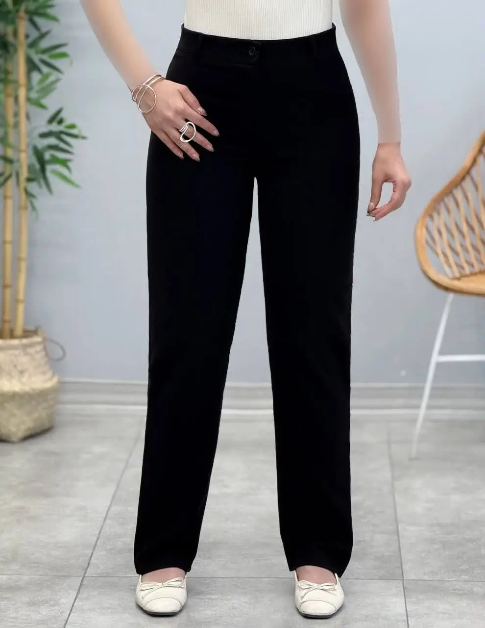 3482-شلوار کرپ مرویجت راسته